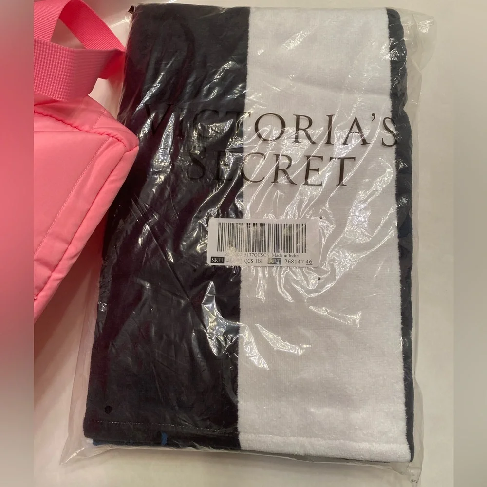 Victoria secret duffel bag and beach towel
